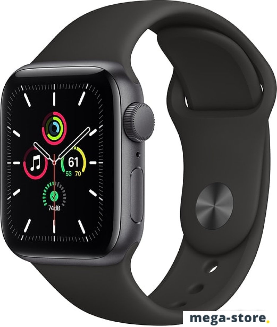Умные часы Apple Watch SE 40 мм (алюминий серый космос/черный спортивный)
