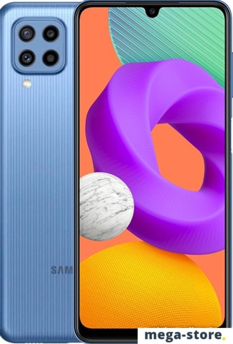 Смартфон Samsung Galaxy M22 SM-M225FV/DS 4GB/128GB (голубой)