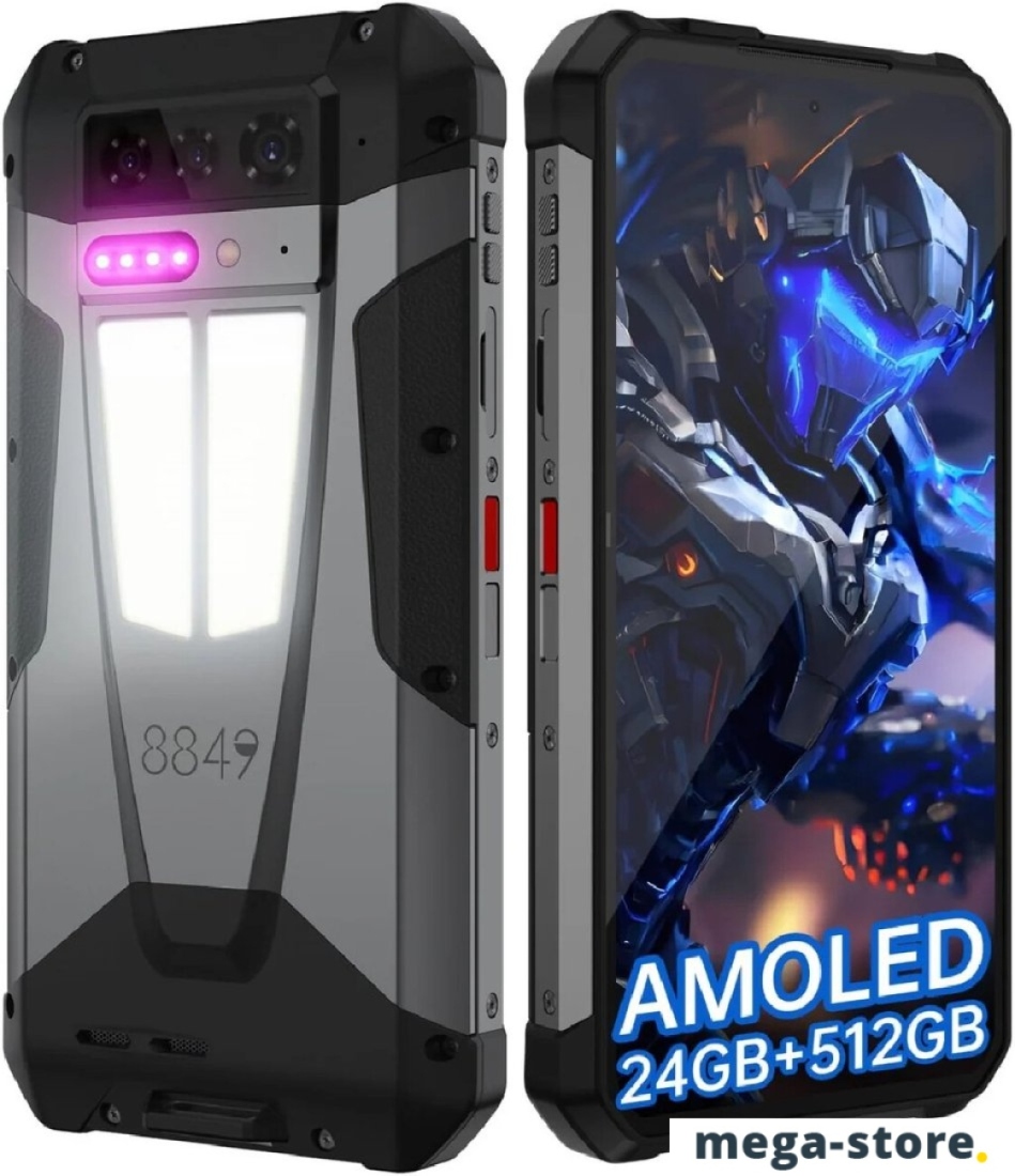 Телефон Unihertz 8849 Tank 4 12GB/512GB (черный/серый)