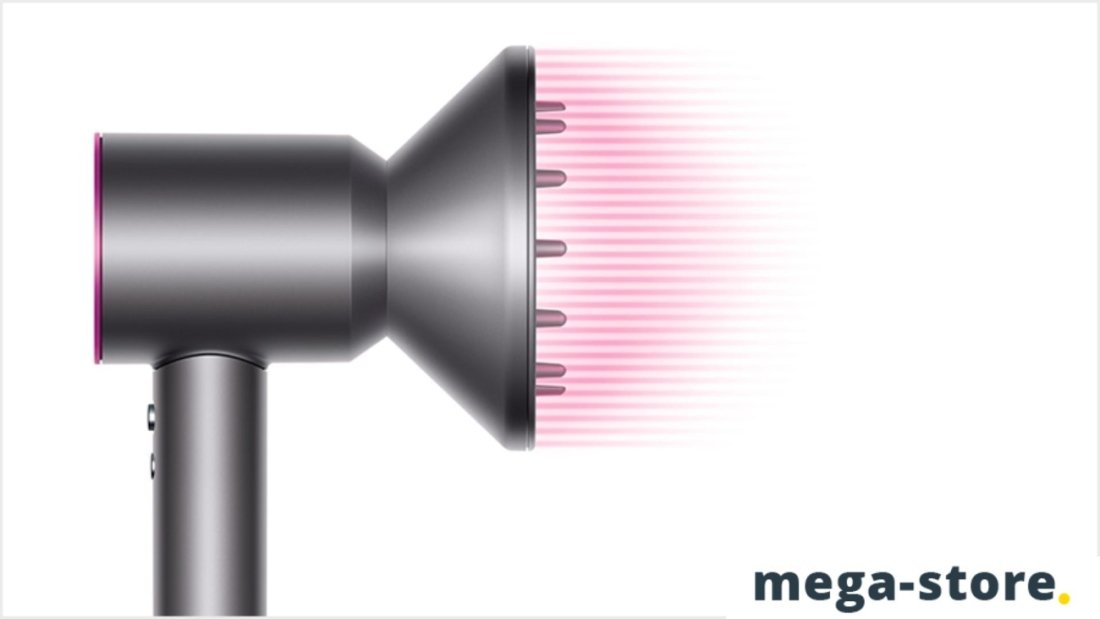 Фен Dyson HD08 Supersonic (серебристый/фуксия)
