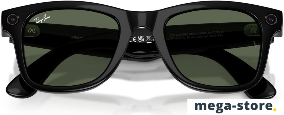 Умные очки Ray-Ban Meta Wayfarer Gen 2 RW4012 (черный глянцевый/зеленый)