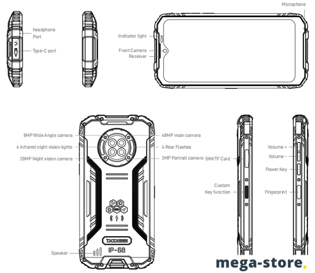 Смартфон Doogee S96 GT (оранжевый)