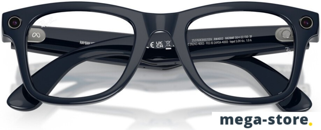 Умные очки Ray-Ban Meta Wayfarer Gen 2 RW4012 (темно-синий/прозрачный/синий)