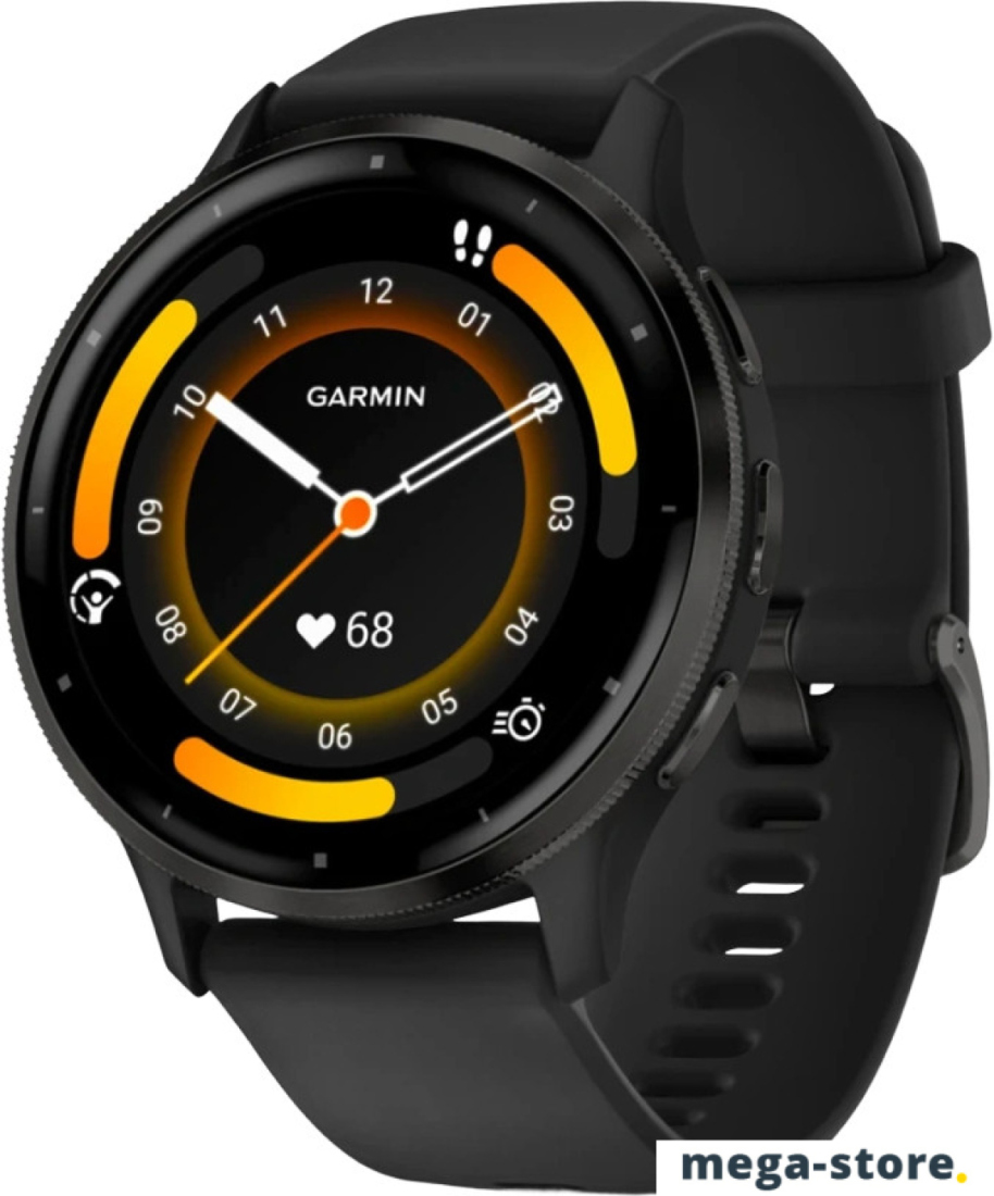 Умные часы Garmin Venu 3 (черный, с силиконовым ремешком)