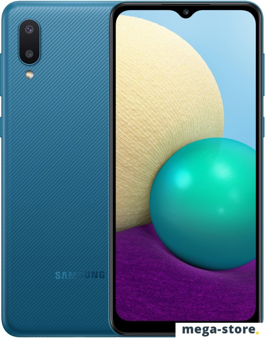 Смартфон Samsung Galaxy A02 SM-A022G/DS 2GB/32GB (синий)
