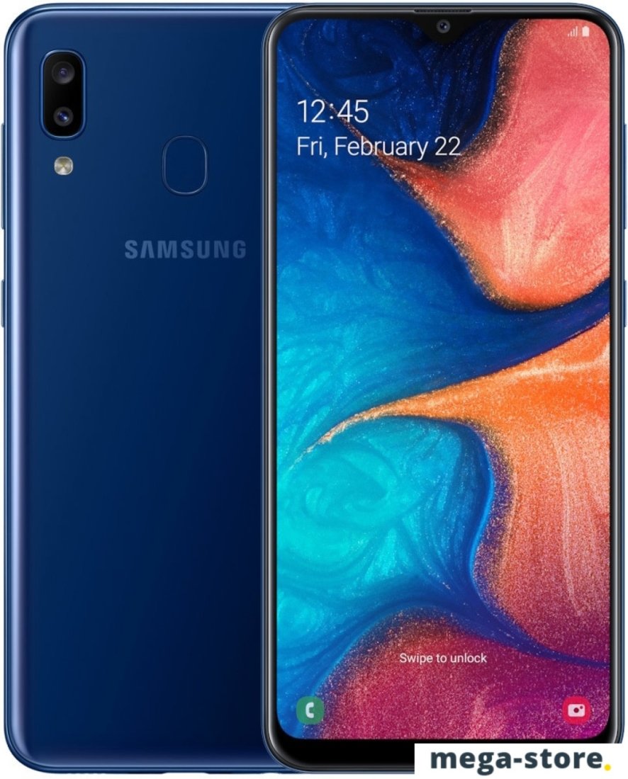 Смартфон Samsung Galaxy A20 3GB/32GB (синий)