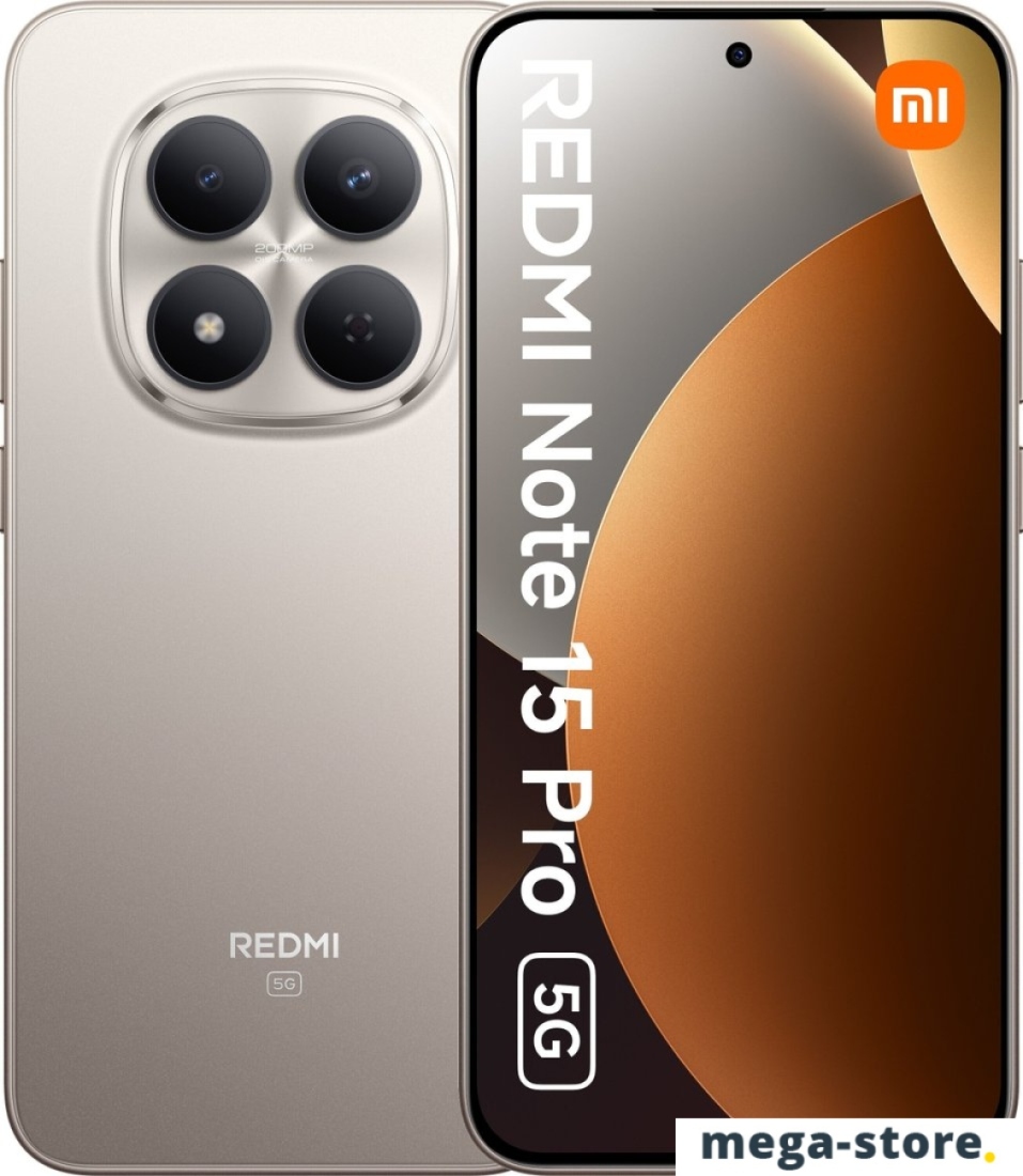Телефон Xiaomi Redmi Note 15 Pro 5G 8GB/256GB международная версия (титановый)
