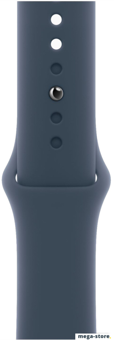 Умные часы Apple Watch SE 2 40 мм (алюминиевый корпус, серебристый/грозовой синий, спортивный силиконовый ремешок S/M)