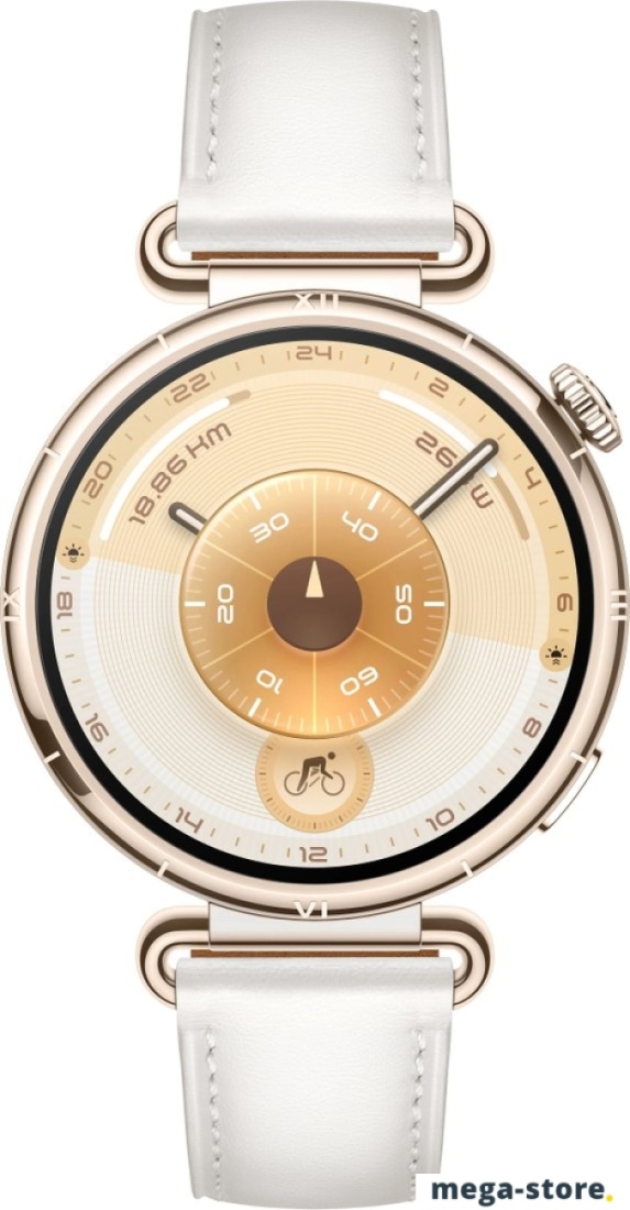 Умные часы Huawei Watch GT 6 41 мм (золотистый, с белым кожаным ремешком, международная версия)
