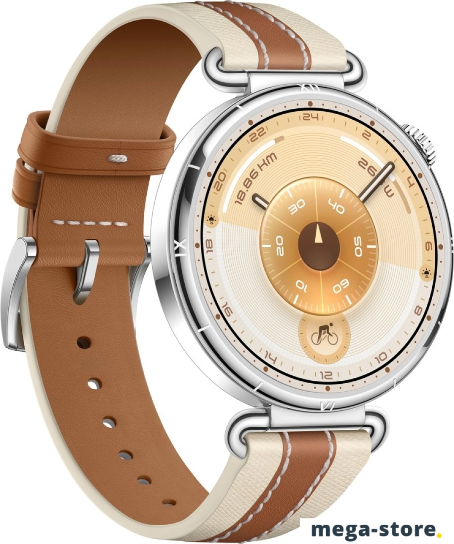 Умные часы Huawei Watch GT 6 41 мм (серебристый, с коричневым кожаным ремешком, международная версия)