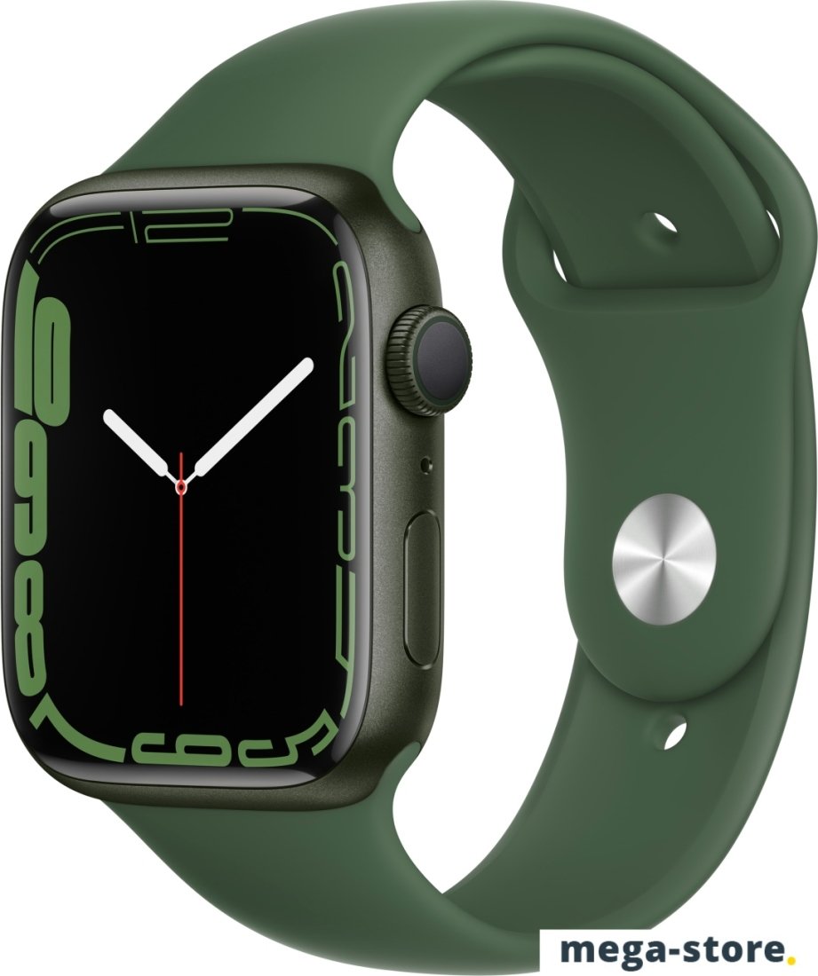 Умные часы Apple Watch Series 7 45 мм (зеленый/зеленый клевер спортивный)