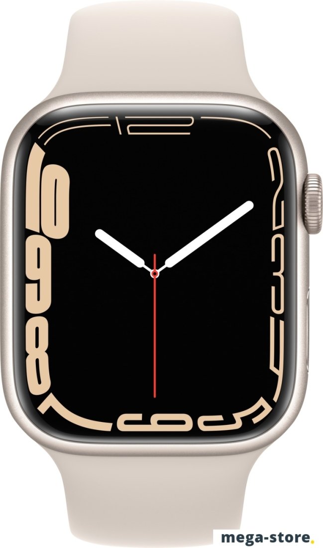 Умные часы Apple Watch Series 7 45 мм (сияющая звезда/сияющая звезда спортивный)