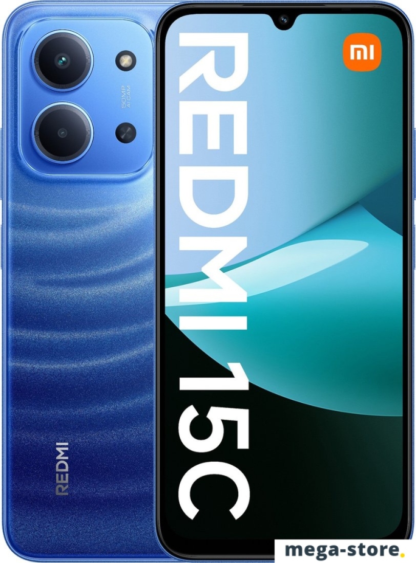 Телефон Xiaomi Redmi 15C 4G 4GB/256GB европейская версия (синий)