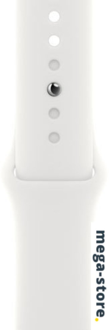 Умные часы Apple Watch SE 2 40 мм (алюминиевый корпус, серебристый/белый, спортивный силиконовый ремешок S/M)