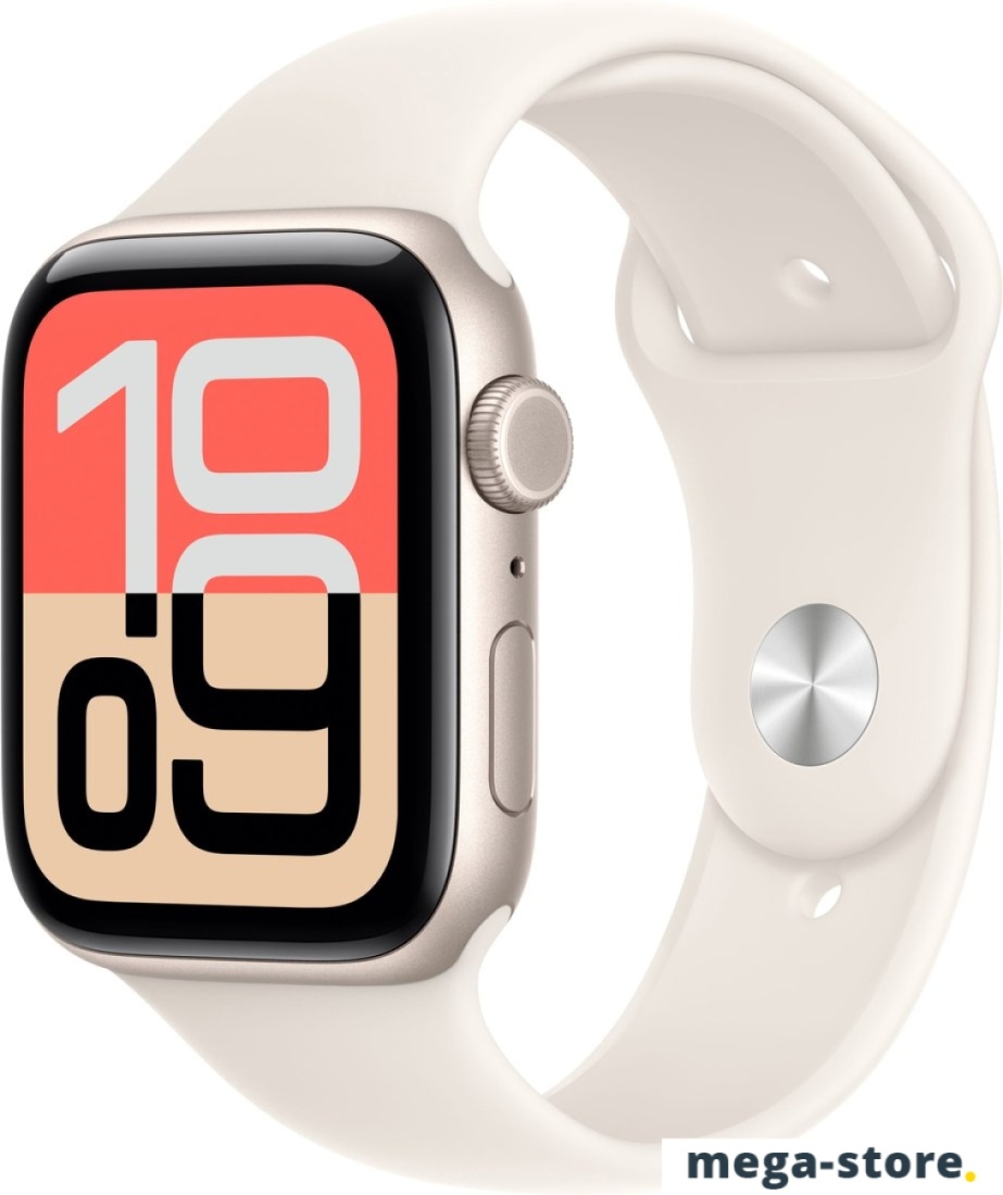 Умные часы Apple Watch SE 3 LTE 40 мм (алюминиевый корпус, звездный свет/звездный свет, спортивный силиконовый ремешок S/M)