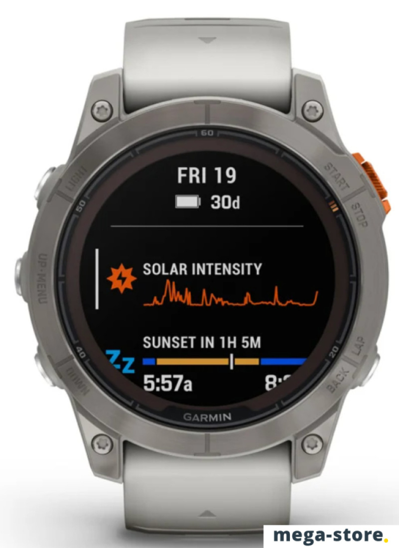 Умные часы Garmin Fenix 7 Pro Sapphire Solar (титан/оранжевый)