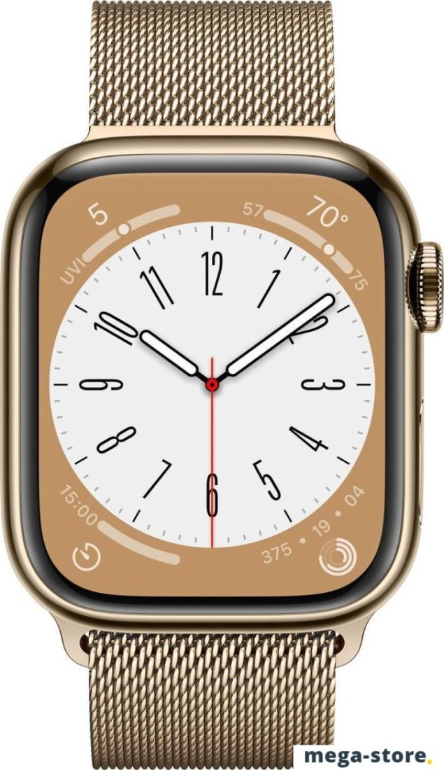 Умные часы Apple Watch Series 8 41 мм (корпус из нержавеющей стали, золото/миланский золотистый)