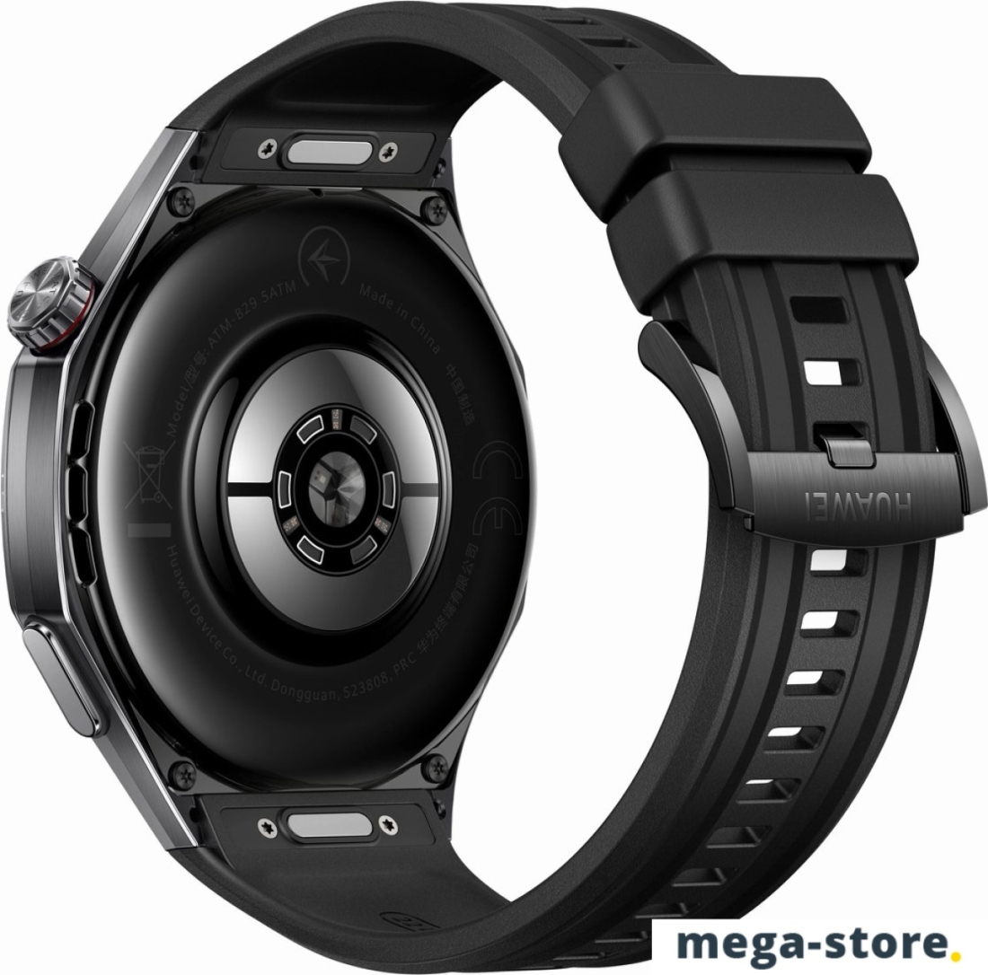 Умные часы Huawei Watch GT 6 Pro 46 мм (черный, с черным силиконовым ремешком, международная версия)