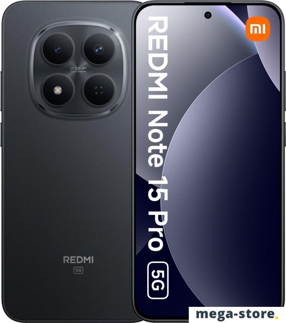 Телефон Xiaomi Redmi Note 15 Pro 5G 8GB/256GB международная версия (черный)