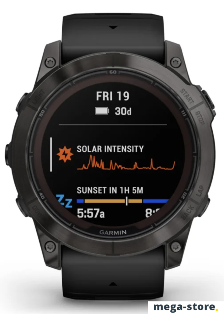 Умные часы Garmin Fenix 7X Pro Sapphire Solar (карбоново-серый титан/черный)