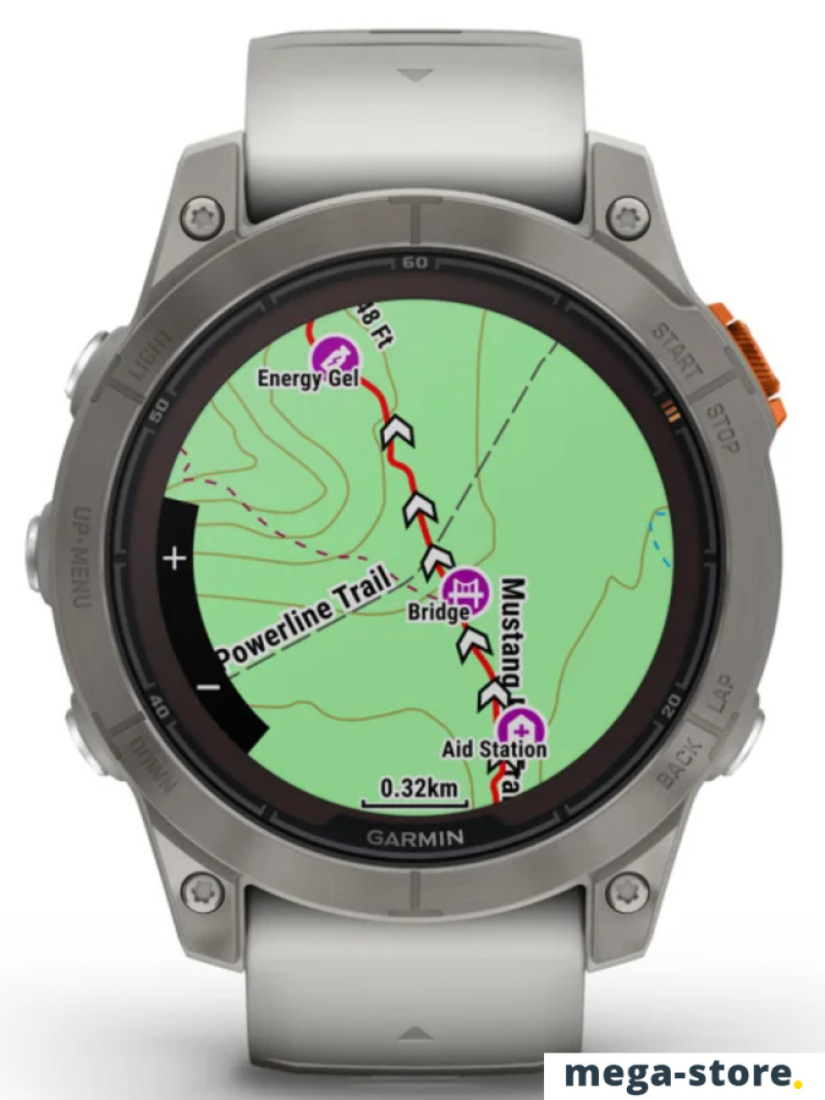 Умные часы Garmin Fenix 7 Pro Sapphire Solar (титан/оранжевый)