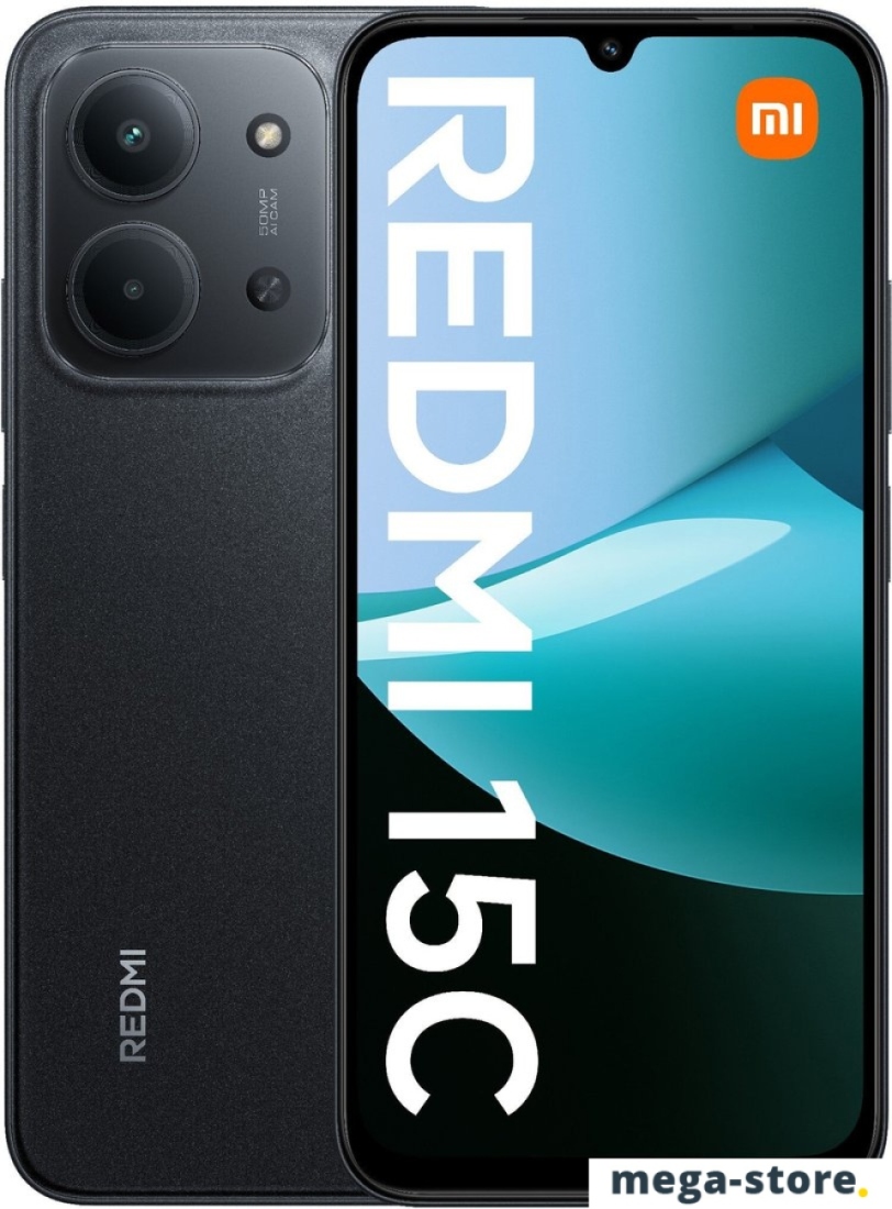 Телефон Xiaomi Redmi 15C 4G 4GB/256GB европейская версия (черный)