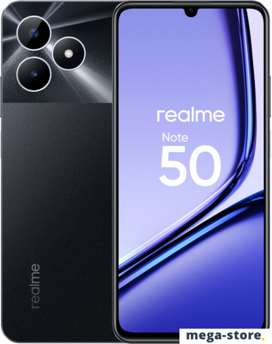 Смартфон Realme Note 50 4GB/128GB (полуночный черный)