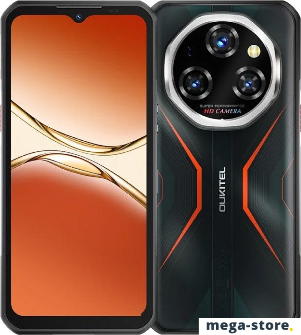 Телефон Oukitel WP55 Pro 16GB/512GB (черный/оранжевый)