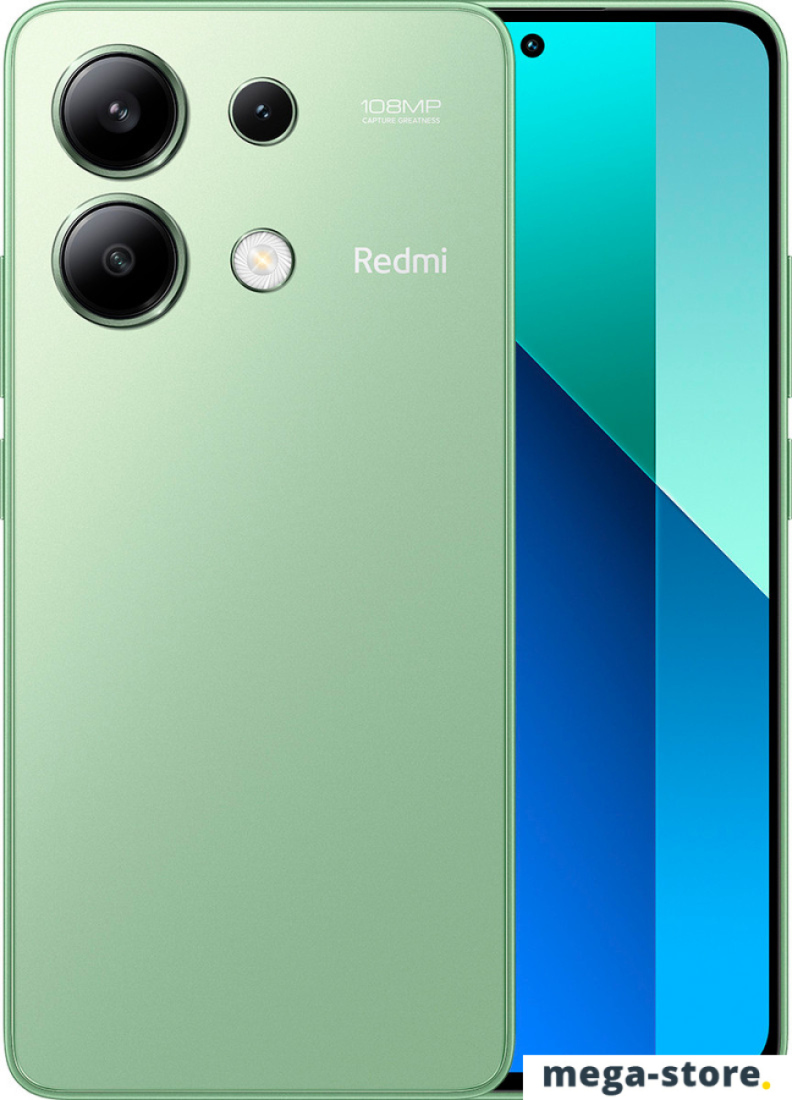 Смартфон Xiaomi Redmi Note 13 8GB/256GB без NFC международная версия (мятно-зеленый)