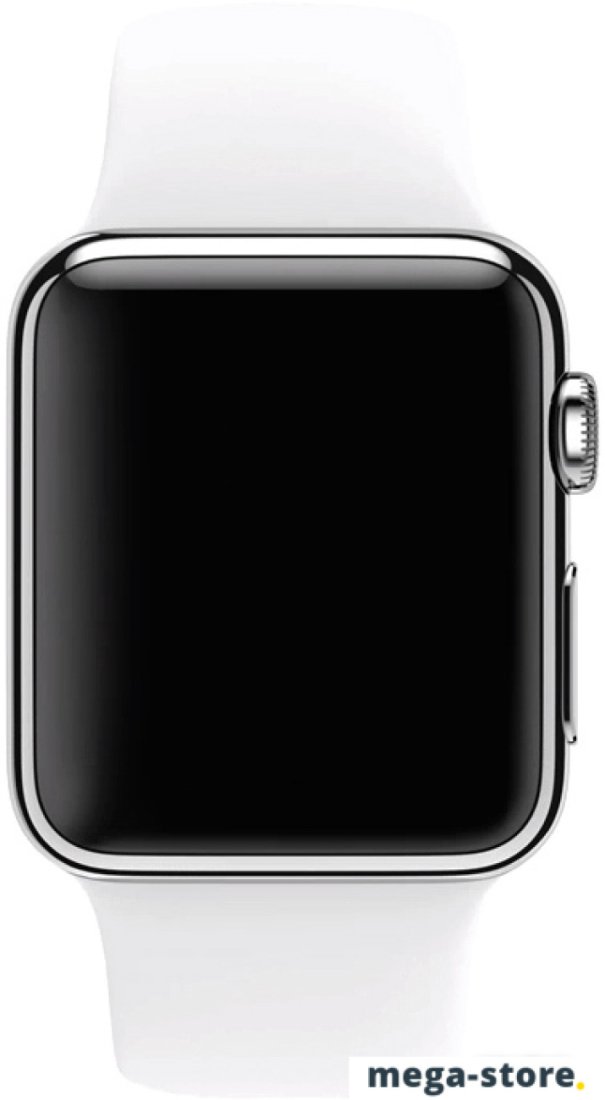 Умные часы Apple Watch 38mm Stainless Steel with White Sport Band (MJ302)