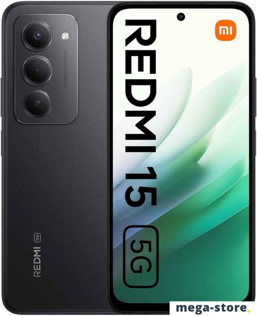 Телефон Xiaomi Redmi 15 5G 8GB/256GB европейская версия (черный)