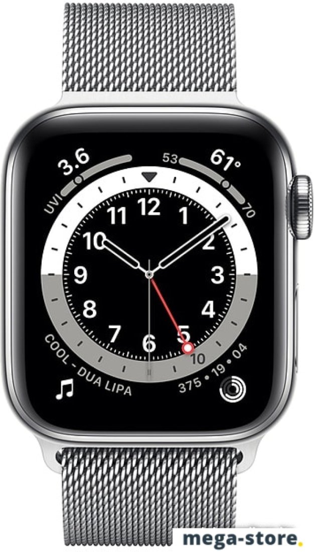 Умные часы Apple Watch Series 6 LTE 40 мм (сталь серебристый/миланский серебро)