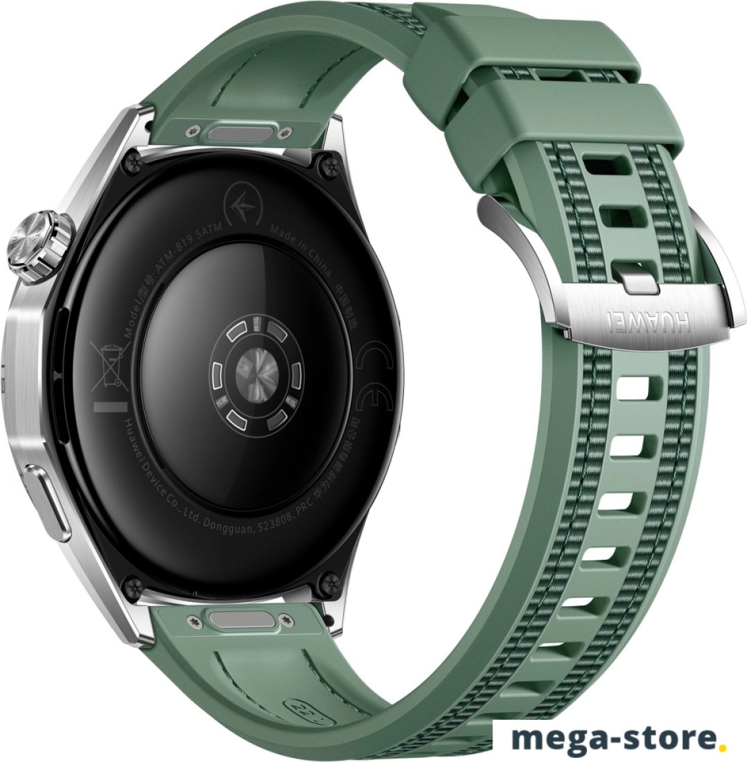 Умные часы Huawei Watch GT 6 46 мм (серебристый, с зеленым плетеным ремешком, международная версия)