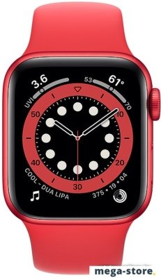 Умные часы Apple Watch Series 6 40 мм (алюминий красный/красный спортивный)