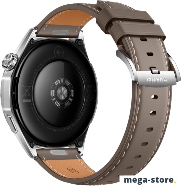 Умные часы Huawei Watch GT 6 46 мм (серебристый, с коричневым кожаным ремешком, международная версия)