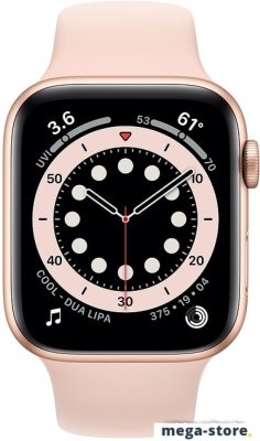 Умные часы Apple Watch Series 6 44 мм (алюминий золотистый/розовый песок)