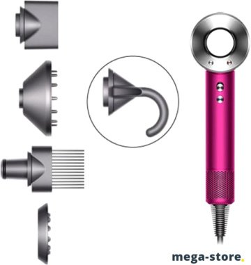 Фен Dyson HD08 Supersonic (фуксия/серебристый)