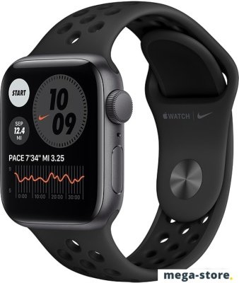 Умные часы Apple Watch SE Nike 40 мм (алюминий серый космос/антрацитовый, черный)