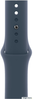 Умные часы Apple Watch SE 2 40 мм (алюминиевый корпус, серебристый/грозовой синий, спортивный силиконовый ремешок S/M)