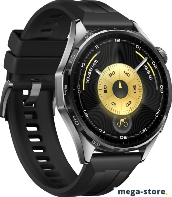 Умные часы Huawei Watch GT 6 46 мм (черный, с черным силиконовым ремешком, международная версия)