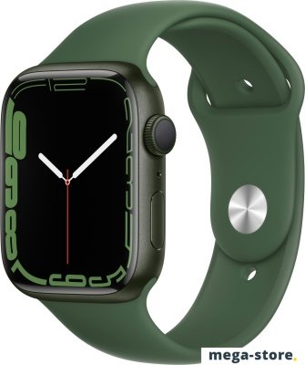 Умные часы Apple Watch Series 7 45 мм (зеленый/зеленый клевер спортивный)