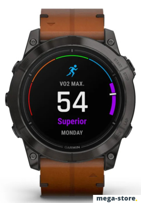 Умные часы Garmin Epix Pro Gen 2 Sapphire 51 мм (карбоново-серый титан/каштановый, с кожаным и силиконовым ремешками)