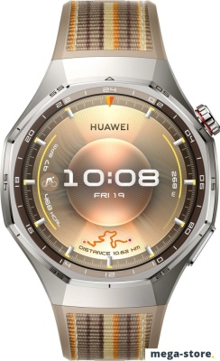 Умные часы Huawei Watch GT 6 Pro 46 мм (серебристый, с коричневым плетеным ремешком, международная версия)