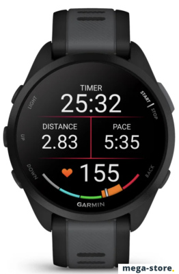 Умные часы Garmin Forerunner 165 (черный/сланцево-серый)