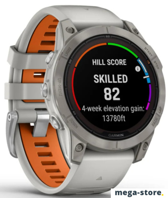 Умные часы Garmin Fenix 7 Pro Sapphire Solar (титан/оранжевый)