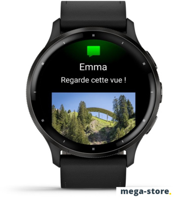 Умные часы Garmin Venu 3 (черный, с кожаным ремешком)