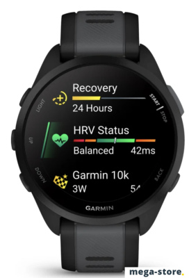 Умные часы Garmin Forerunner 165 (черный/сланцево-серый)