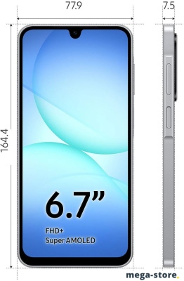 Телефон Samsung Galaxy A17 SM-A176B 4GB/128GB (серый)