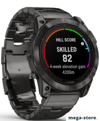 Умные часы Garmin Fenix 7X Pro Sapphire Solar (карбоново-серый титан/черный, с титановым и силиконовым ремешками)