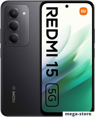 Телефон Xiaomi Redmi 15 5G 8GB/256GB европейская версия (черный)